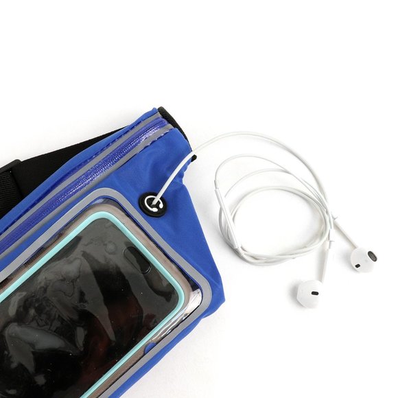 UNISEX Workout Sport Waist FANNY PACK with CELLPHONE Sleeve EARPHONE Access - Picture 4 of 7